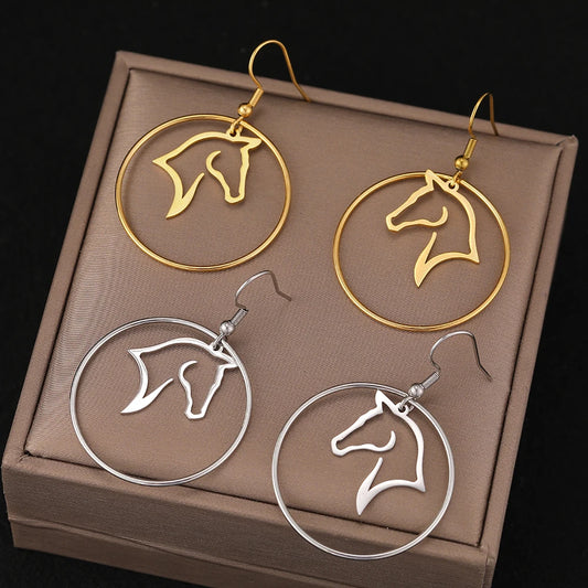 Boucles D'oreilles Tête de Cheval