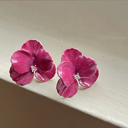 Boucles D'oreilles Fleur Japonaise