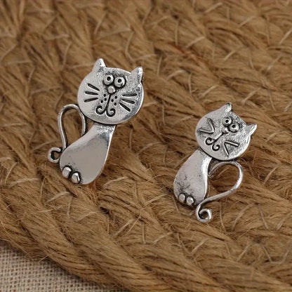 Boucles D'oreilles Chat Asymétriques