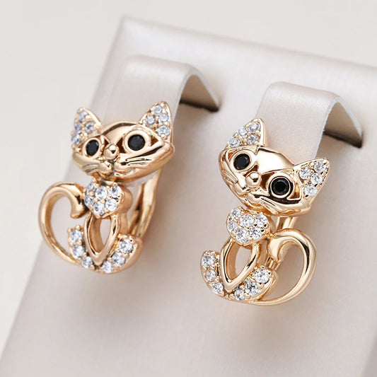 Boucles D'oreilles Chat Pour Petite Fille