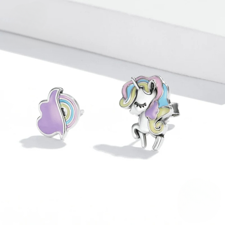 Boucles D'oreilles Licorne Assymetrique