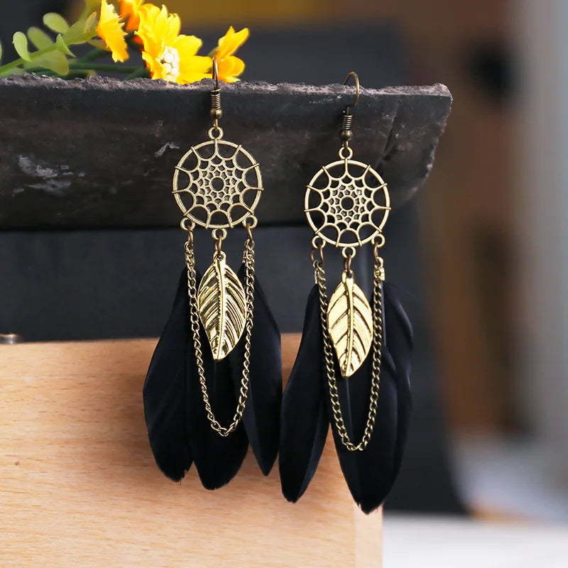 Boucles D'oreilles Attrape Rêve Toile d'Araignée