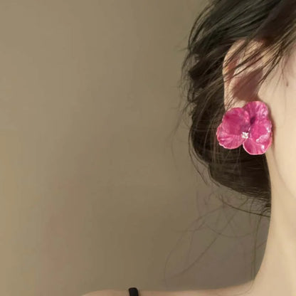 Boucles D'oreilles Fleur Japonaise