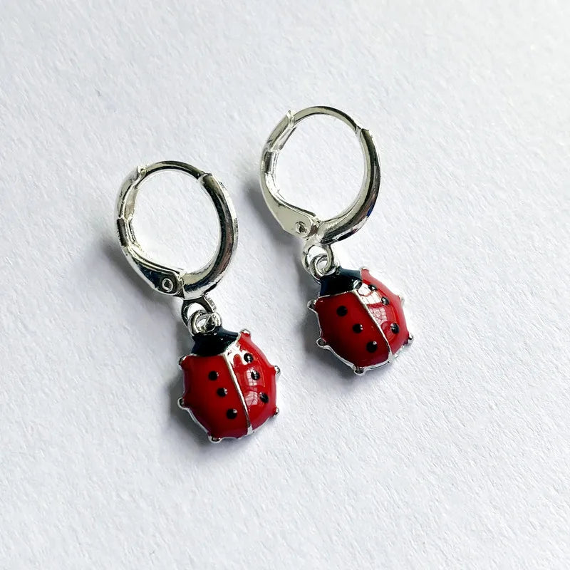 Boucles D'oreilles Coccinelle Pour Petite Fille