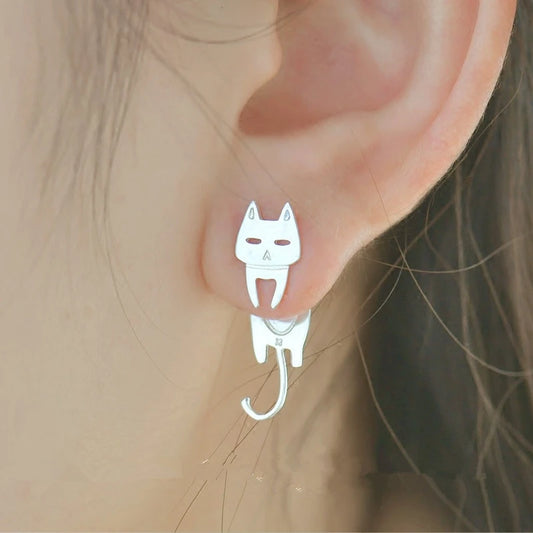 Boucles D'oreilles Chat Hypoallergénique