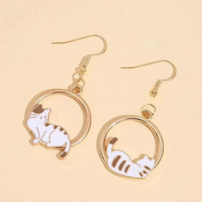 Boucles D'oreilles Chat Endormi