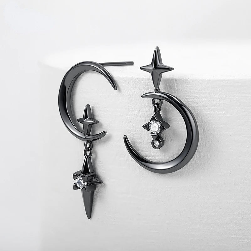 Boucles D'oreilles Lune Gothique