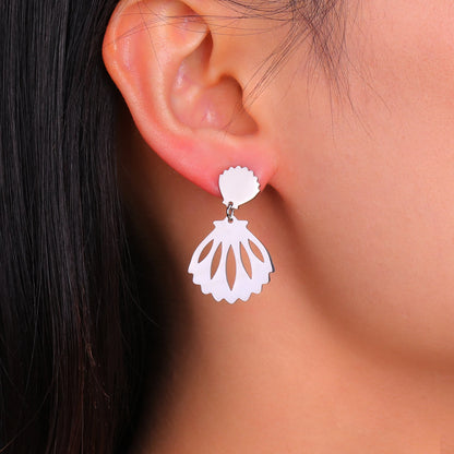 Boucles D'oreilles Coquillages en Acier