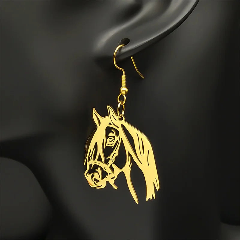 Boucles D'oreilles Femme Cheval