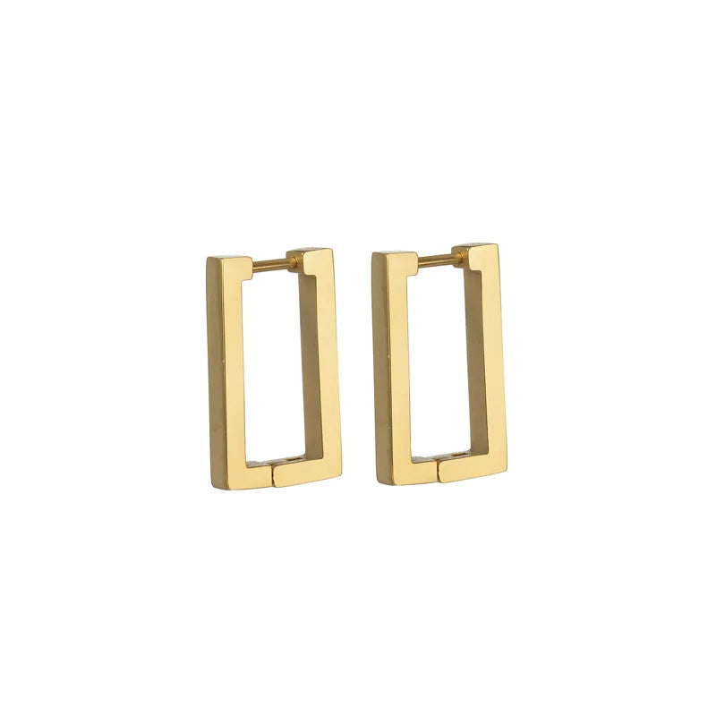 Boucles D'oreilles Rectangulaire en Métal