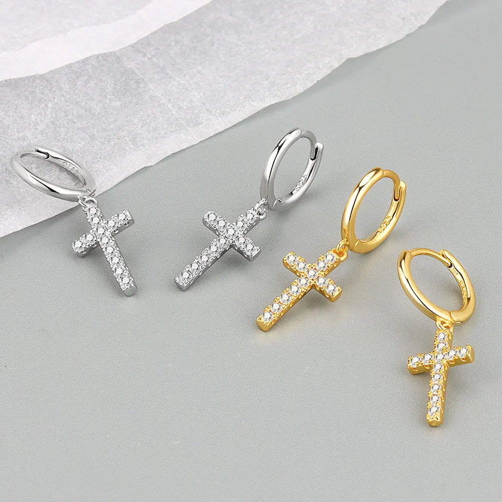 Boucles D'oreilles Croix Femme